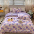 Romantische Häuser Bettlaken Deckbettenkissenbezug Set